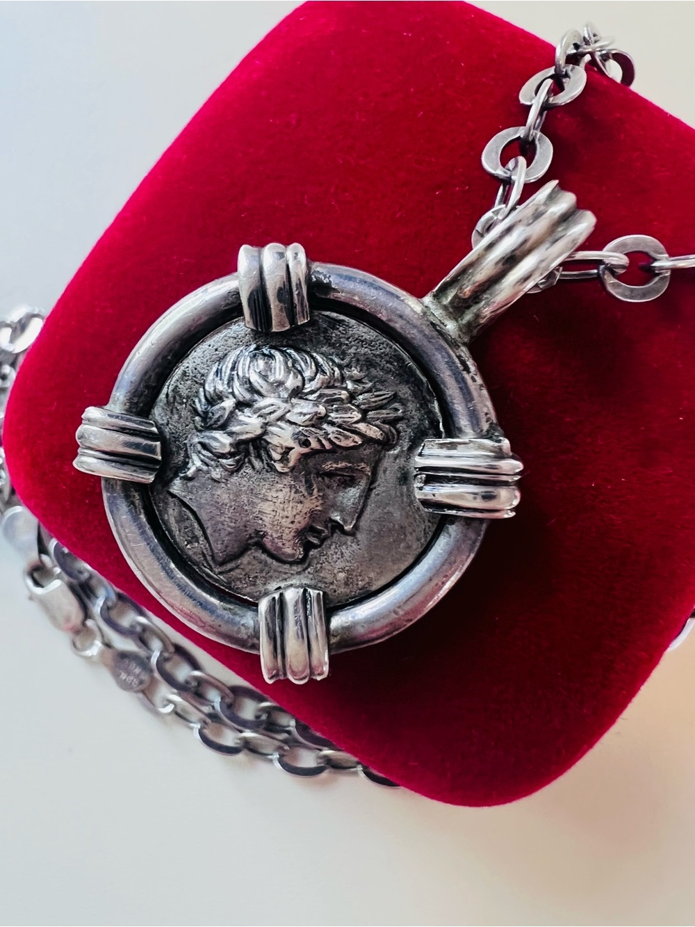 Sterling Silver Ancient-Style Coin Necklace